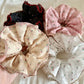 Gifty - Floral Ruffle Trim Polyester Scrunchie