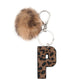 Keypus - Leopard Print Oil-Edged Letter Keychain