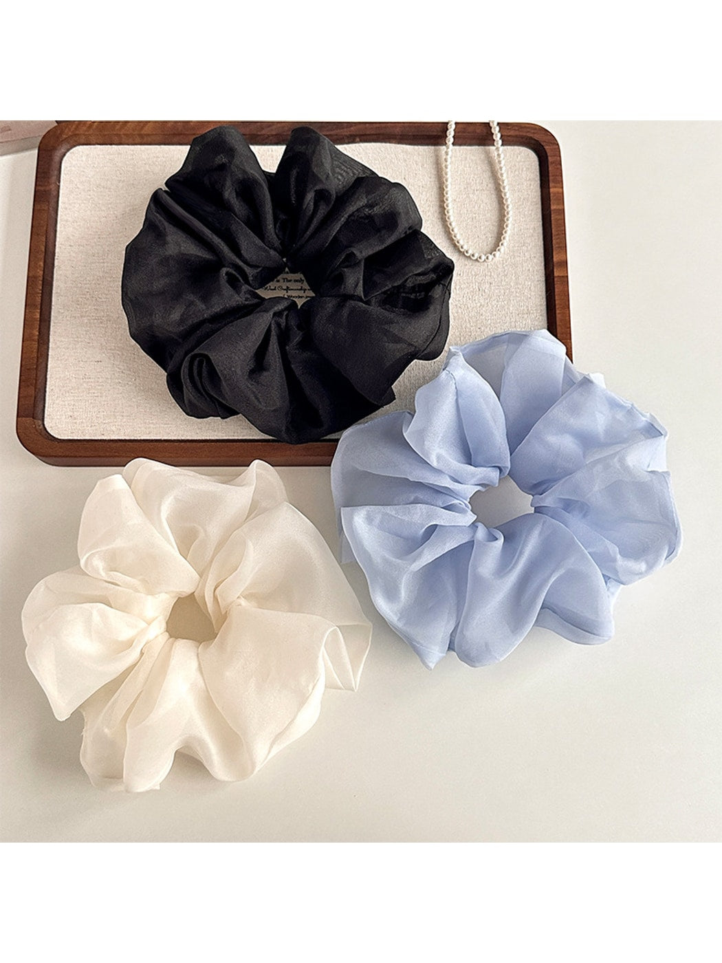 Gifty - Sheer Organza Polyester Fabric Scrunchie