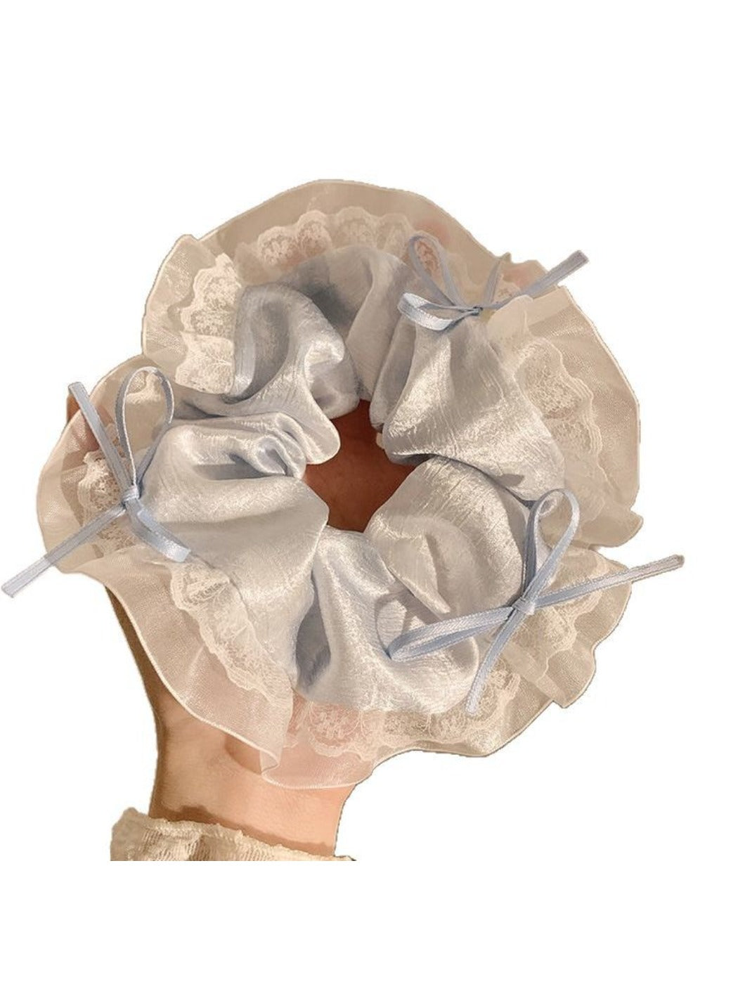 Gifty - Cream Style Lace Satin Hair Loop