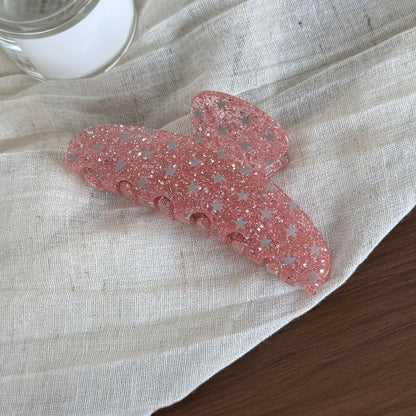 Beau - Star Pattern Shimmer Acrylic Hair Claw Clip
