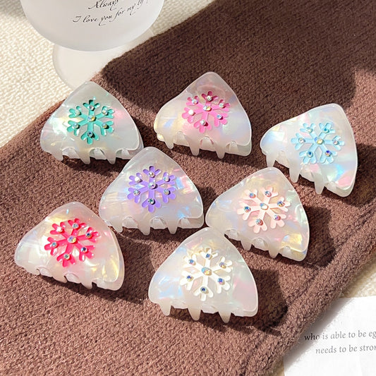 Beau - Sweet Christmas Snowflake Triangular Claw Clip