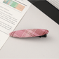 Beau - Plaid Fabric Oval Side Bangs Hair Clip