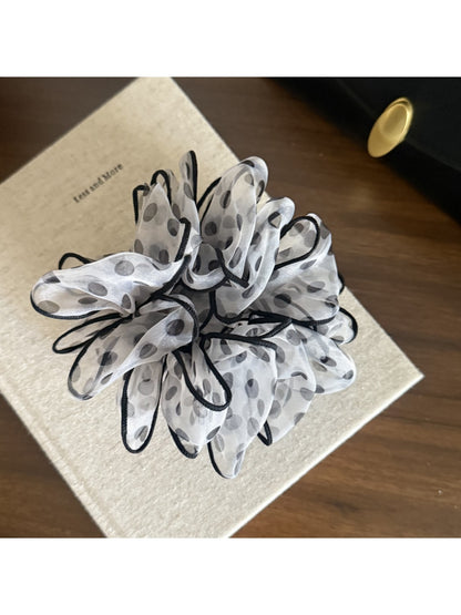 Gifty - Sheer Polka Dot Hemmed Scrunchie