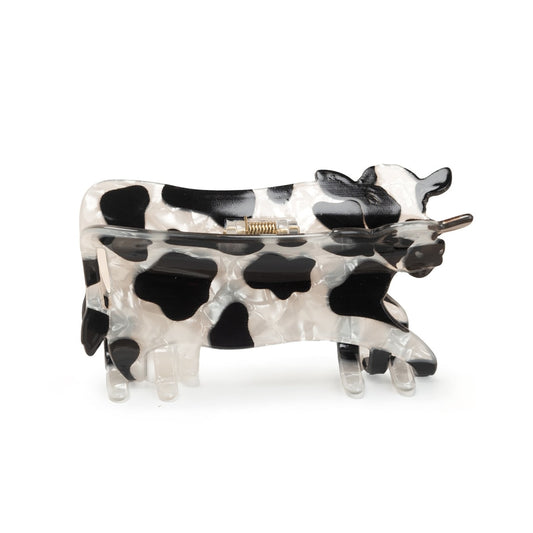 Beau - Cow Print PVC Animal Shape Claw Clip