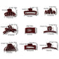 Beau - Stylish Wine Red Hair Claw Clips