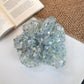 Gifty - Blue Green Floral Print Mesh Scrunchie