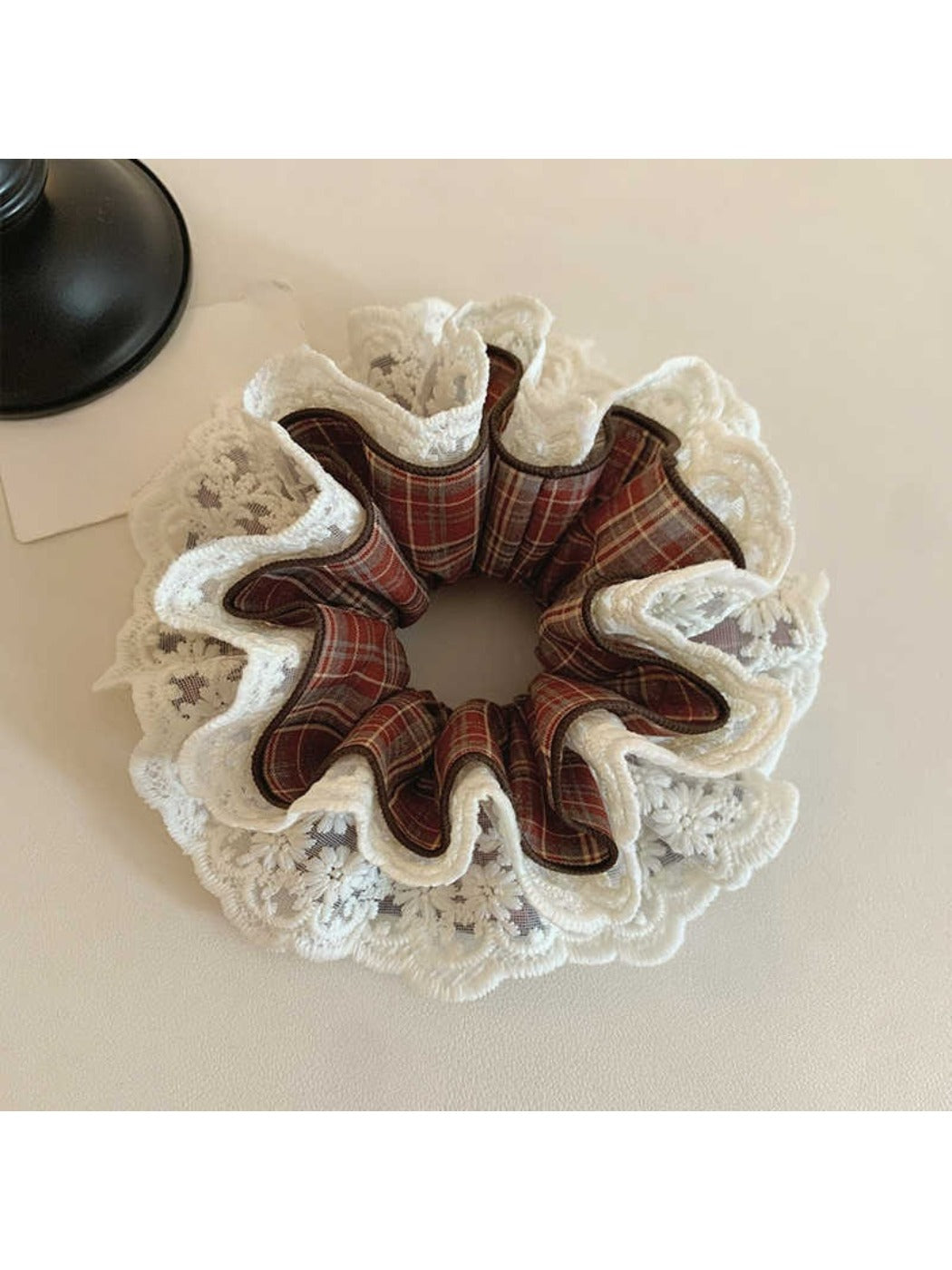 Gifty - Plaid Double Layer Scrunchie