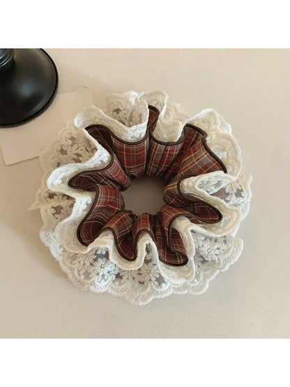 Gifty - Plaid Double Layer Scrunchie