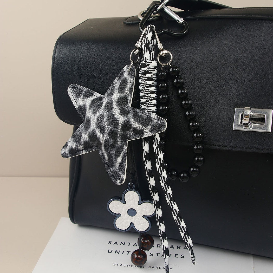 Keypus - Star Shape Beaded Woven Cord Keychain