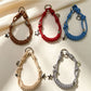 Keypus - Star Detail Woven Phone Strap Alloy Keychain