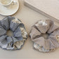 Gifty - Lace Checkered Ruffled Scrunchie Hair Tie