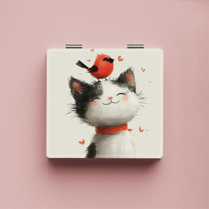 Mirroray - Cute Cartoon Cat Folding Compact Makeup Mirror