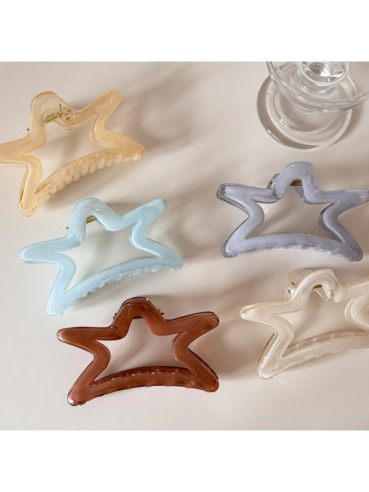 Beau - Openwork Five Pointed Star Claw Clip