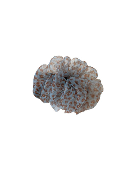 Beau - Floral Mesh Gathered Polyester Banana Clip
