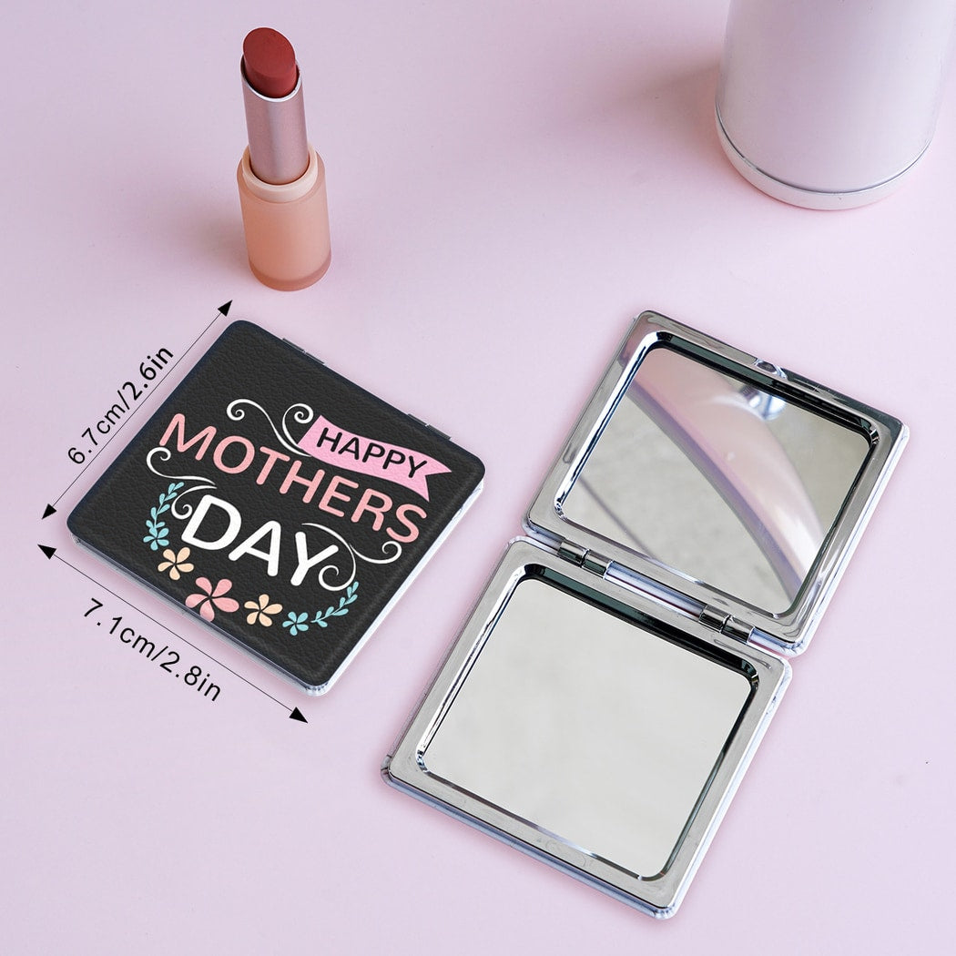 Mirroray - Floral PU Folding Makeup Mirror