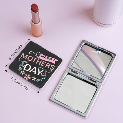 Mirroray - Floral PU Folding Makeup Mirror
