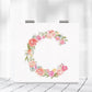 Mirroray - Elegant Floral Letter Print Compact Mirror