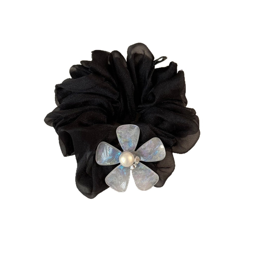 Gifty - Retro Style Pleated Flower Hair Scrunchie