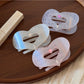 Beau - Decorative Plastic Heart Duckbill Hair Clip