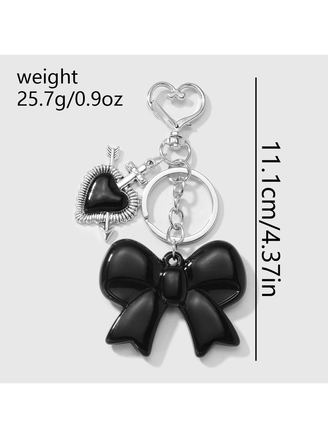 Keypus - Y2K Acrylic Bow and Mirror Charm Keychain