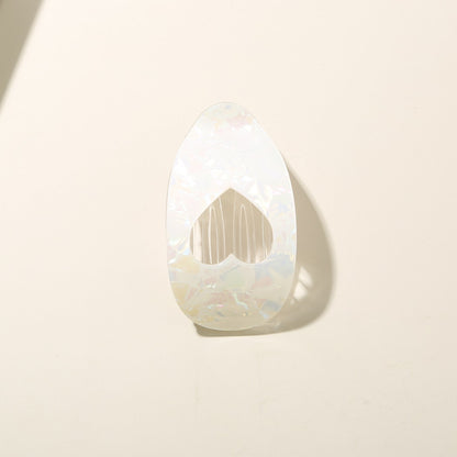 Beau - Acetate Heart Cutout Flat Profile Hair Clip