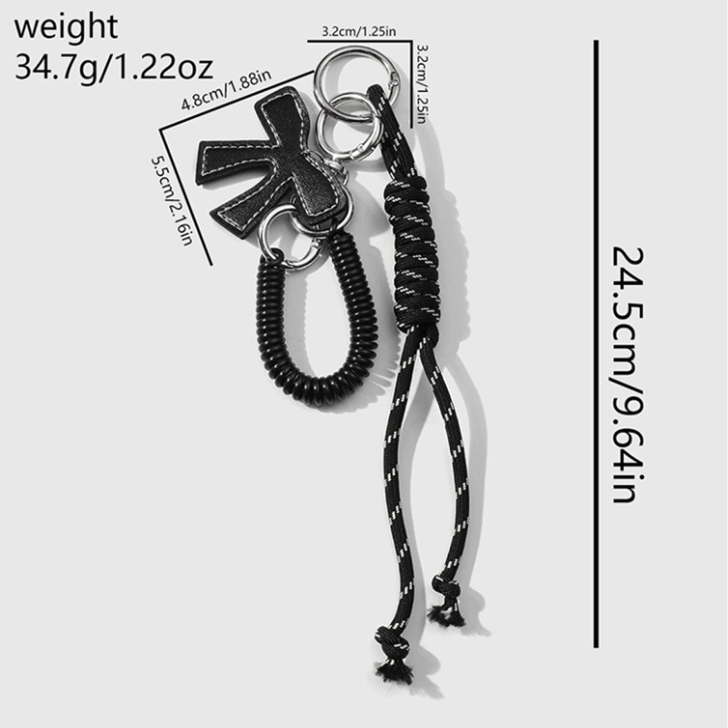 Keypus - Y2K Style Solid Bow Cord Keychain