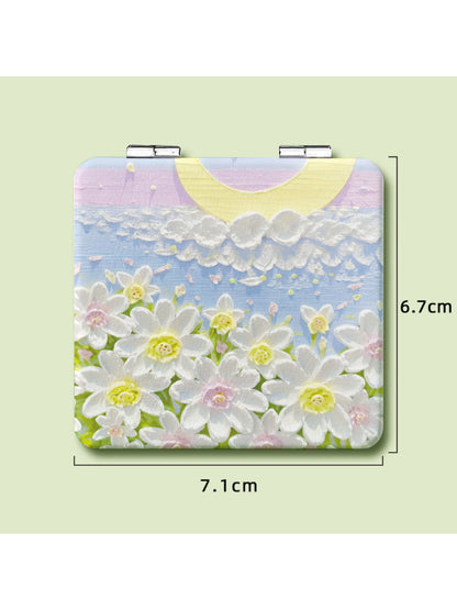 Mirroray - Color Oil Painting Flip-Top Makeup Mirror