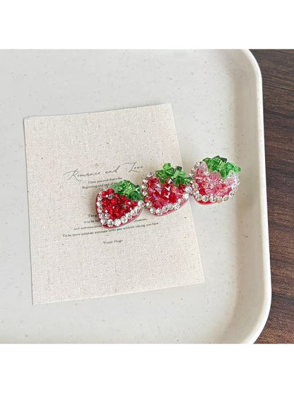 Beau - Cartoon Strawberry Duckbill Side Hair Clip