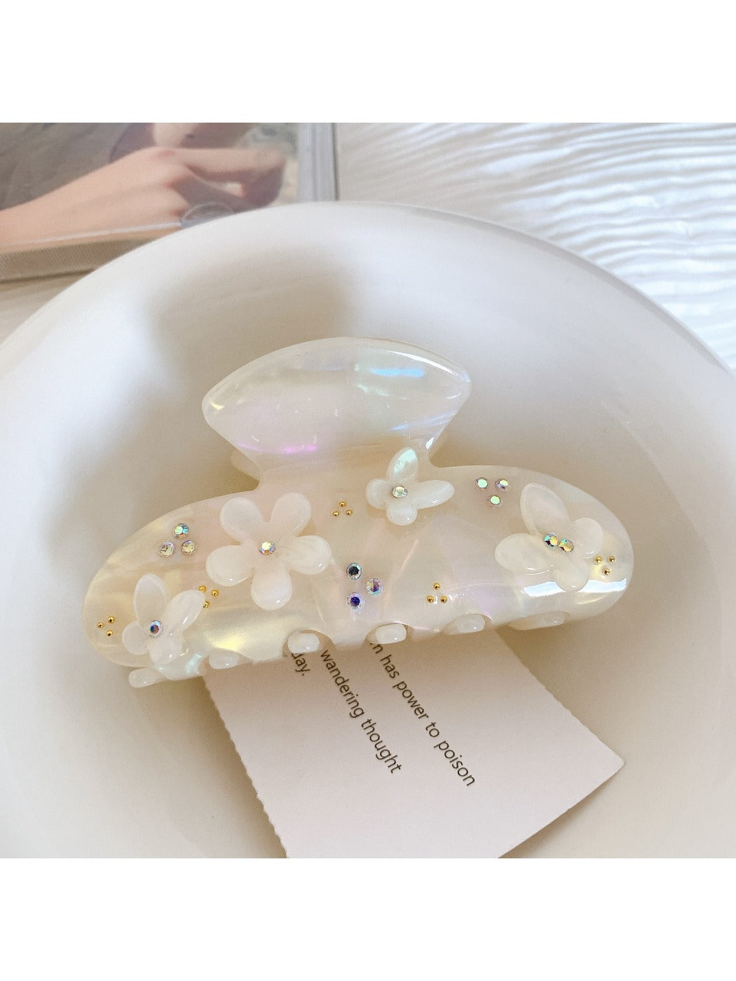 Beau - Fresh Flower Butterfly Pattern Hair Clip