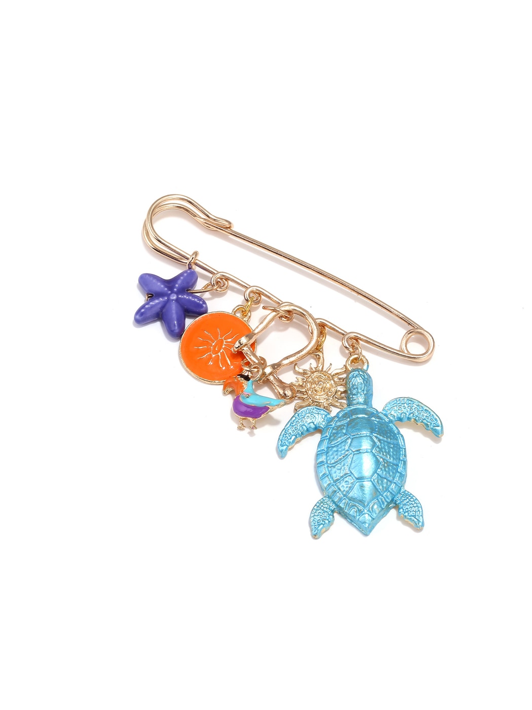 Brovia - Alloy Plastic Ocean Motif Decorative Brooch