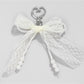 Keypus - Cute Y2K Lace Bow Bag Charm Keychain