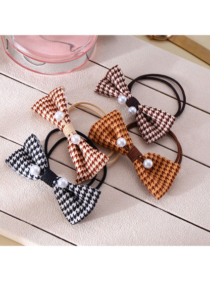 Gifty - Waffle Patterned Bow Hair Tie