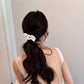 Gifty - Polka Dot Bow Polyester Scrunchie Hair Tie