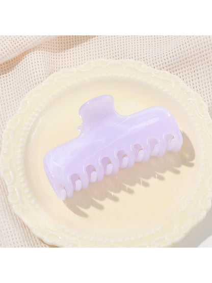 Beau - Marbled Plastic Flat Profile Hair Claw Clip