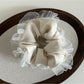 Gifty vintage tulle ruffle scrunchie in pastel color with delicate ruffles
