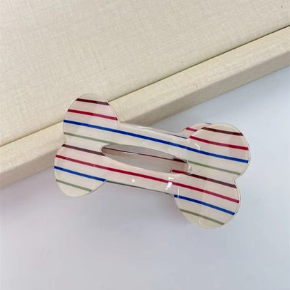 Beau - Y2K Patterned Bone Shape Hair Clip