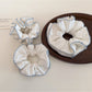 Gifty - Double Layer White Ruffle Edge Scrunchie