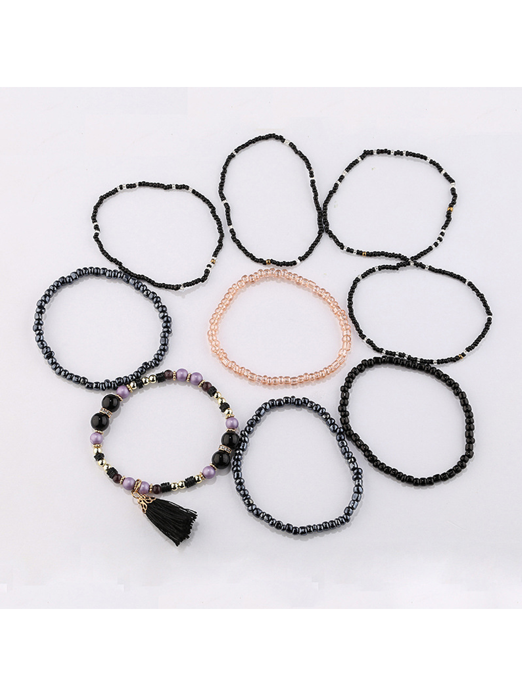 Lovra - Bohemian Tassel Layered Beaded Bracelet