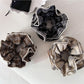 Gifty - Large Checkered Fabric Scrunchie Hair Tie