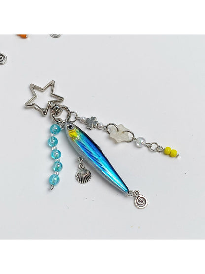 Keypus - Beaded Look Fish Keychain Bag Charm Keychain