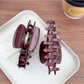Beau - Striped Half Circle Hair Claw Clip