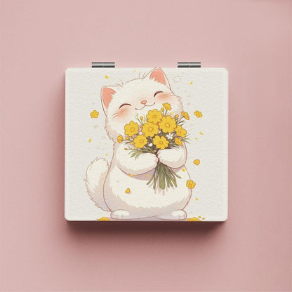 Mirroray - Cute Cartoon Cat Folding Compact Makeup Mirror