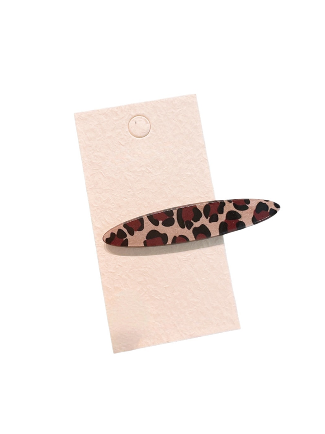 Beau - Leopard Print Oval Duckbill Women's Hair Clip