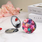 Mirroray - Round Floral Print Foldable Compact Mirror