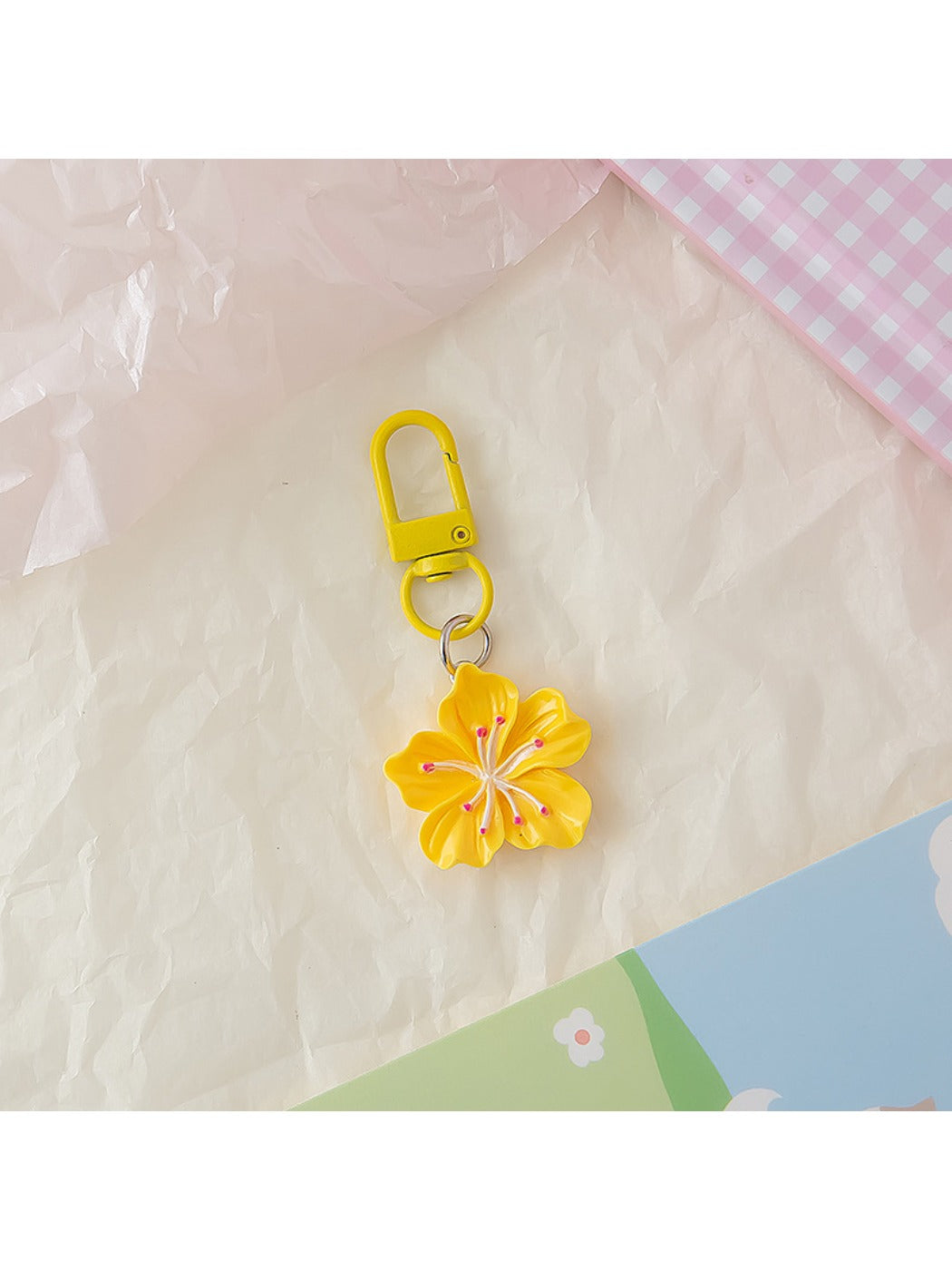 Keypus - Macaron Colored Cherry Blossom Keychain
