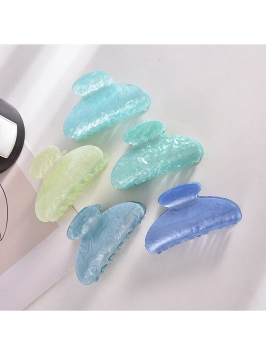 Beau - Macaron Ripple Half Moon Claw Clip