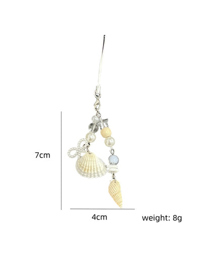 Keypus - Plastic Alloy Marine Motif Beaded Bag Keychain