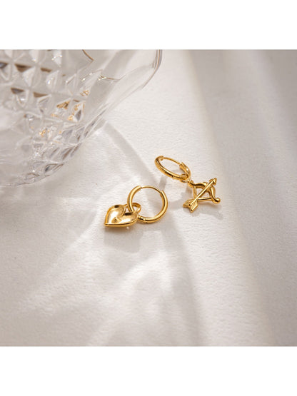 Earedge - Cupid's Arrow & Heart Earrings