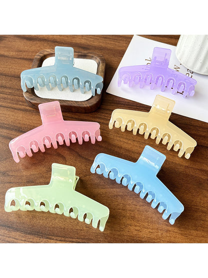 Beau - Minimalist Solid Color Plastic Claw Clip